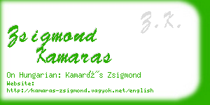 zsigmond kamaras business card